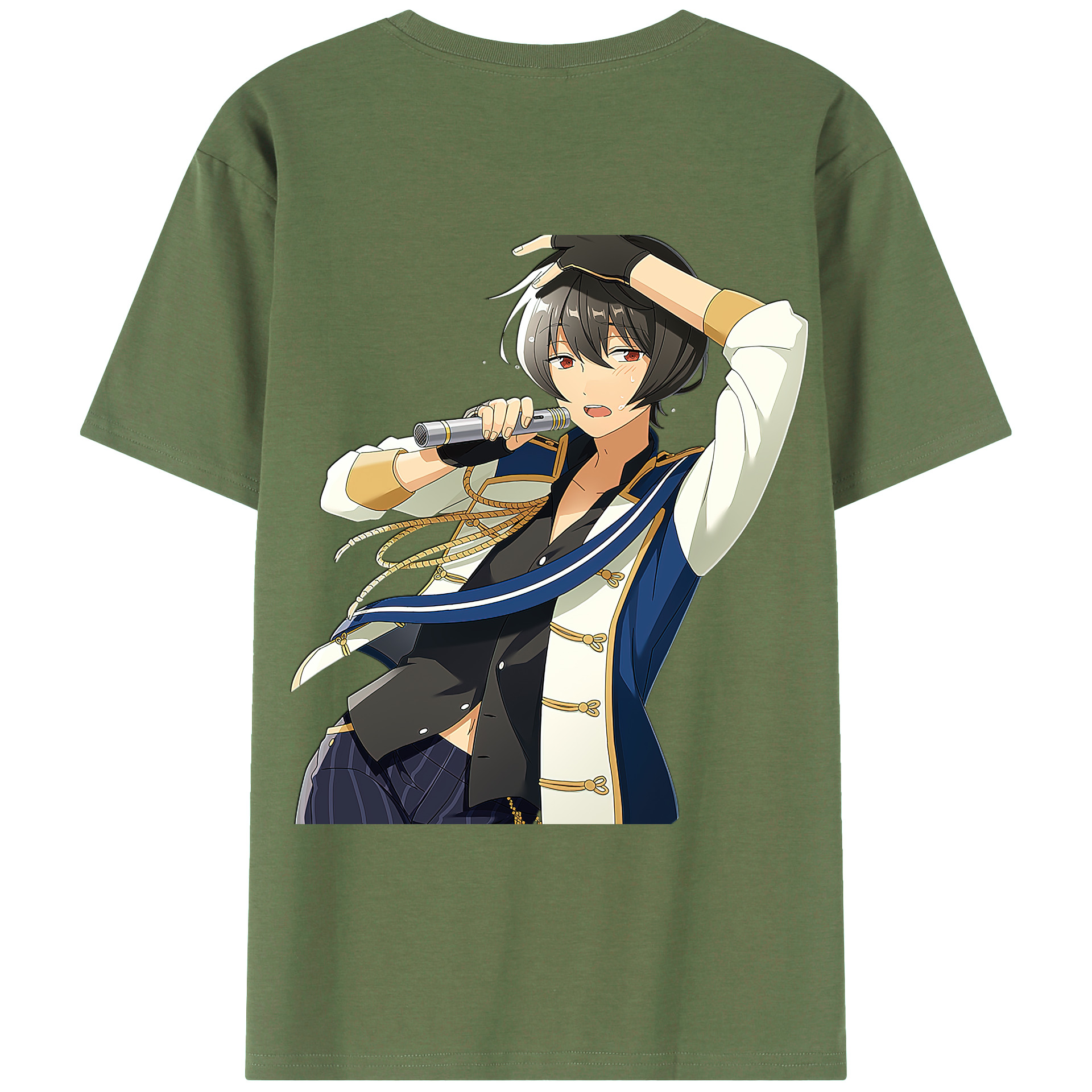 （画像用） あんさんぶるスターズ! Ensemble Stars 綿100％ メンズ半袖Tシャツ（バックプリント） 通気性